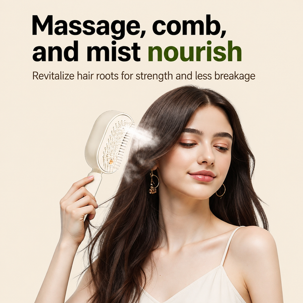 Steam Brush | Rechargeable Detangling Tool with Oil